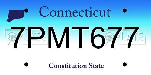 7PMT677 Connecticut License Plate