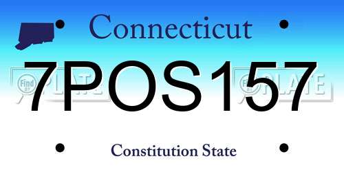 7POS157 Connecticut License Plate