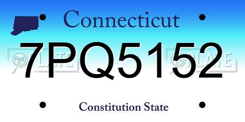 7PQ5152 Connecticut License Plate
