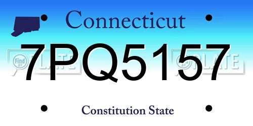 7PQ5157 Connecticut License Plate