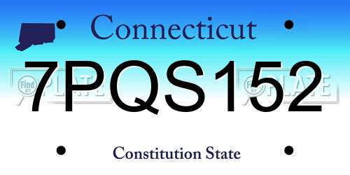 7PQS152 Connecticut License Plate