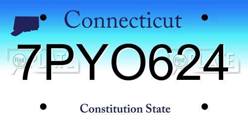 7PYO624 Connecticut License Plate