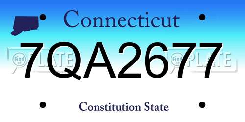 7QA2677 Connecticut License Plate