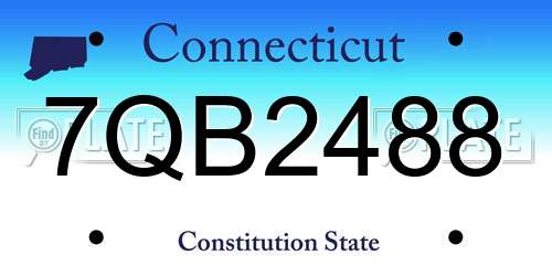 7QB2488 Connecticut License Plate