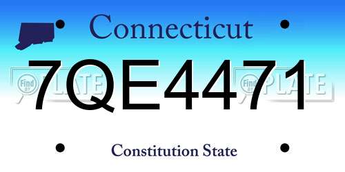 7QE4471 Connecticut License Plate