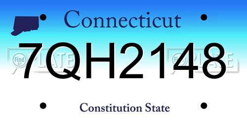 7QH2148 Connecticut License Plate