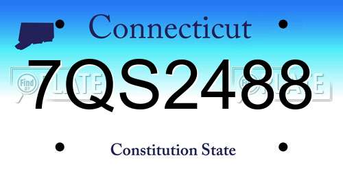 7QS2488 Connecticut License Plate