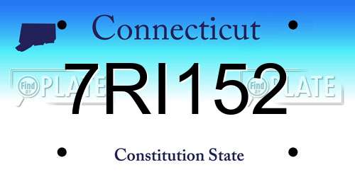 7RI152 Connecticut License Plate
