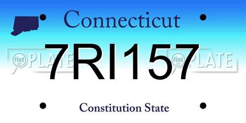 7RI157 Connecticut License Plate
