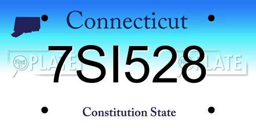 7SI528 Connecticut License Plate