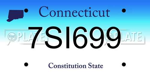 7SI699 Connecticut License Plate