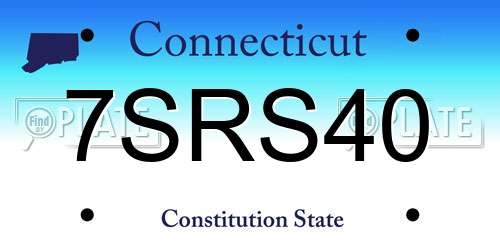 7SRS40 Connecticut License Plate