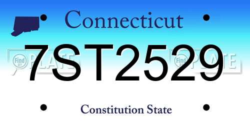 7ST2529 Connecticut License Plate