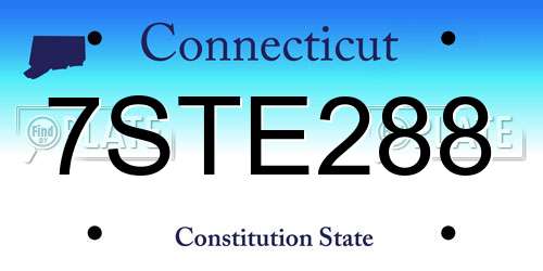 7STE288 Connecticut License Plate