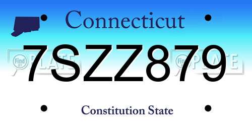 7SZZ879 Connecticut License Plate