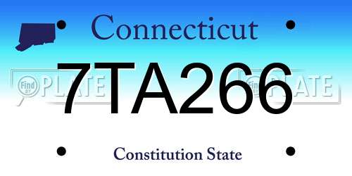 7TA266 Connecticut License Plate