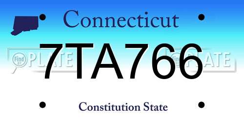 7TA766 Connecticut License Plate
