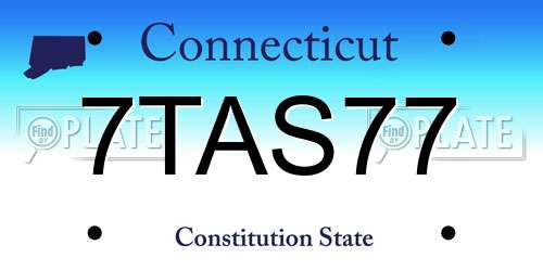 7TAS77 Connecticut License Plate