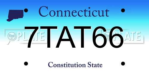 7TAT66 Connecticut License Plate