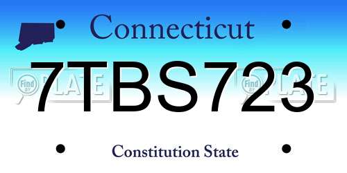 7TBS723 Connecticut License Plate