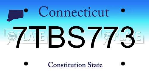 7TBS773 Connecticut License Plate