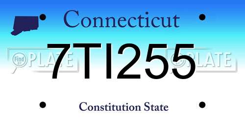7TI255 Connecticut License Plate