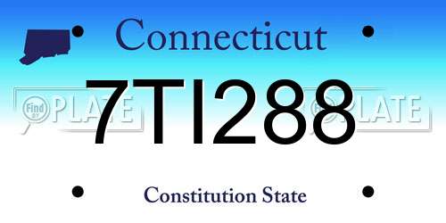 7TI288 Connecticut License Plate