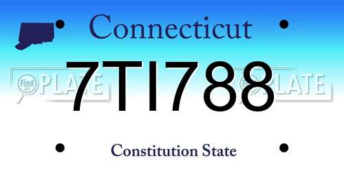 7TI788 Connecticut License Plate