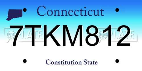 7TKM812 Connecticut License Plate