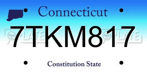 7TKM817 Connecticut License Plate