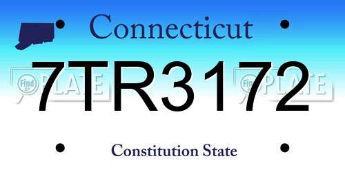7TR3172 Connecticut License Plate