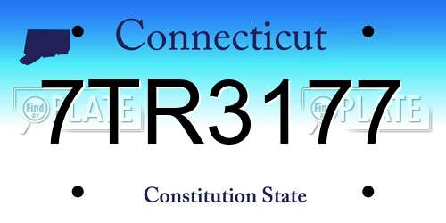 7TR3177 Connecticut License Plate