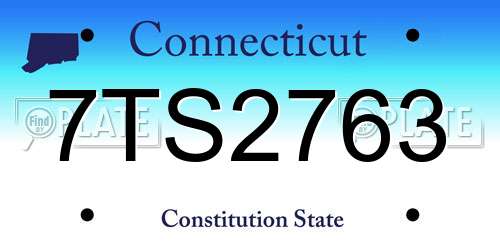 7TS2763 Connecticut License Plate