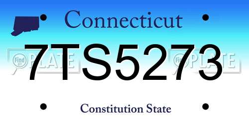 7TS5273 Connecticut License Plate