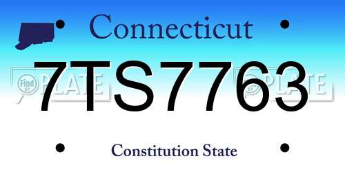 7TS7763 Connecticut License Plate