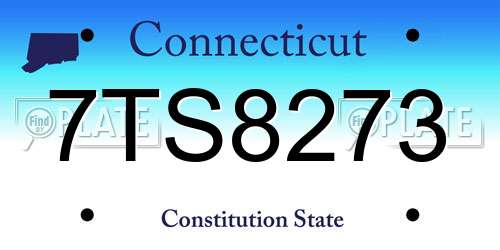 7TS8273 Connecticut License Plate