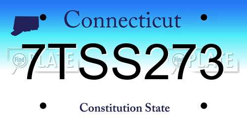 7TSS273 Connecticut License Plate