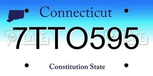 7TTO595 Connecticut License Plate