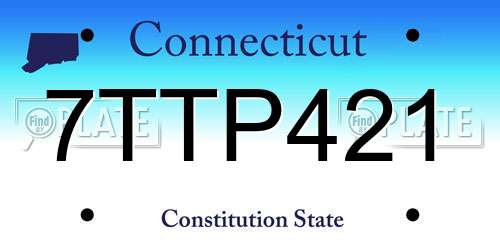 7TTP421 Connecticut License Plate