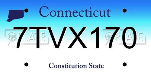 7TVX170 Connecticut License Plate