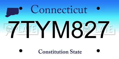 7TYM827 Connecticut License Plate