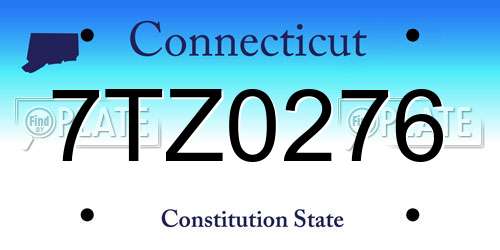 7TZ0276 Connecticut License Plate