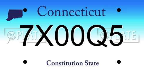 7X00Q5 Connecticut License Plate