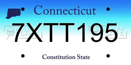 7XTT195 Connecticut License Plate