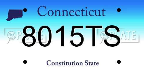8015TS Connecticut License Plate
