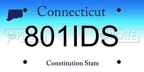 801IDS Connecticut License Plate
