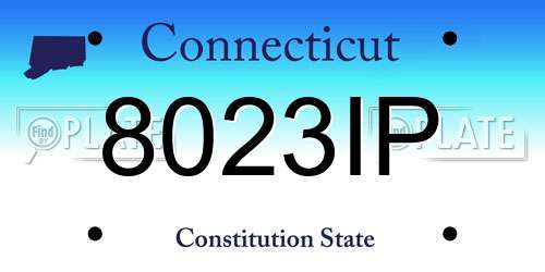 8023IP Connecticut License Plate