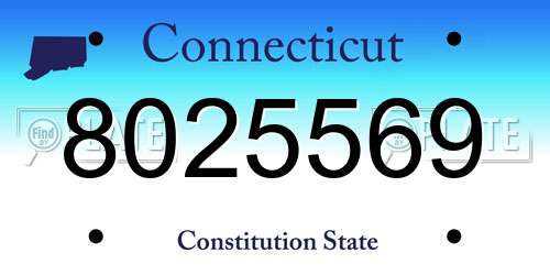 8025569 Connecticut License Plate