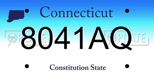 8041AQ Connecticut License Plate