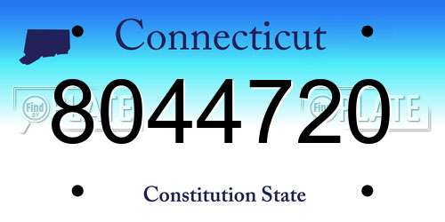 8044720 Connecticut License Plate